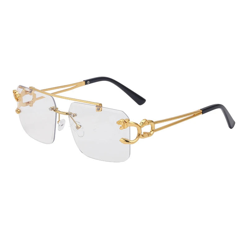 New Retro Rimless Sunglasses for Men Steampunk Sunglasses Women Punk Fashion Glasses Vintage Shades Gafas De Sol Sonnenbrill Sun