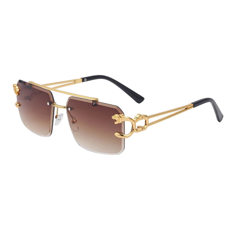 New Retro Rimless Sunglasses for Men Steampunk Sunglasses Women Punk Fashion Glasses Vintage Shades Gafas De Sol Sonnenbrill Sun