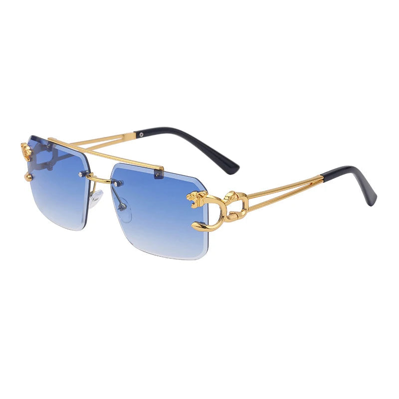 New Retro Rimless Sunglasses for Men Steampunk Sunglasses Women Punk Fashion Glasses Vintage Shades Gafas De Sol Sonnenbrill Sun
