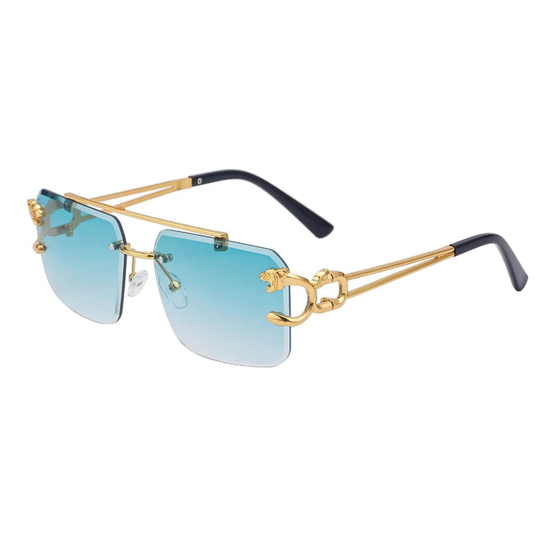 New Retro Rimless Sunglasses for Men Steampunk Sunglasses Women Punk Fashion Glasses Vintage Shades Gafas De Sol Sonnenbrill Sun